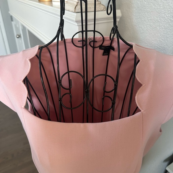 Pink Ann Taylor Dress with Scallop Detail - Picture 2 of 6